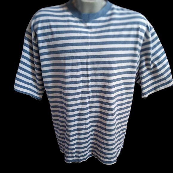 Vintage Men's T-shirt Large Single Stitch 90's Grunge Striped Ringer USA Cobain - Picture 1 of 8